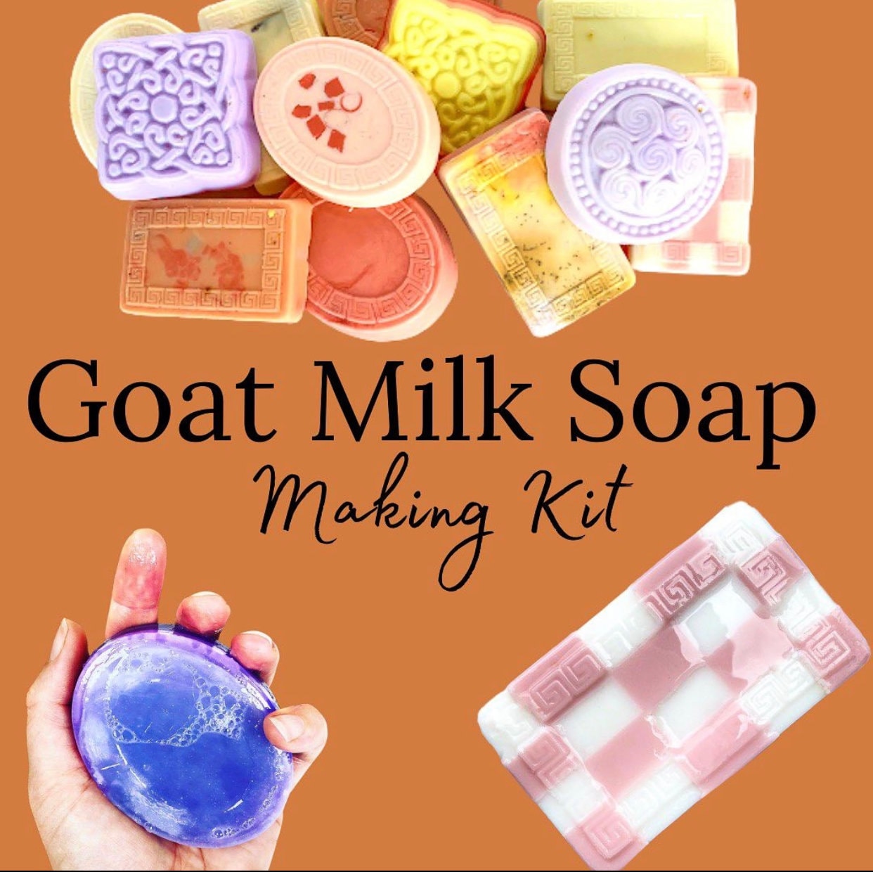 Goats Milk Soap Making Kit, Handmade Soap Gift With Lavender Essential Oil  Soap Making Supplies 