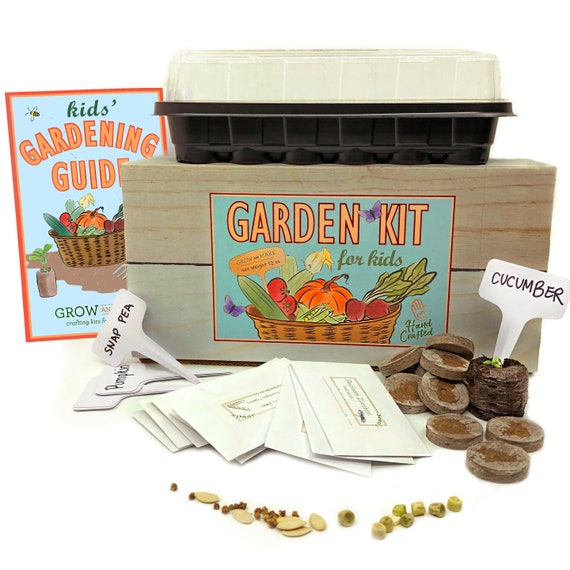 Diy Garden Kit For Kids Learn How To Grow Your Own Etsy