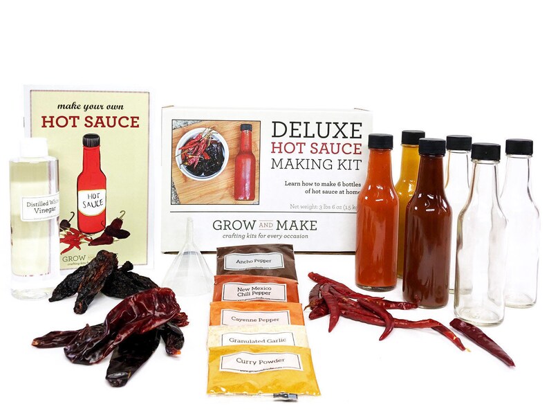 DIY HOT SAUCE Kit Make 6 Bottles of your own gourmet spicy & Etsy