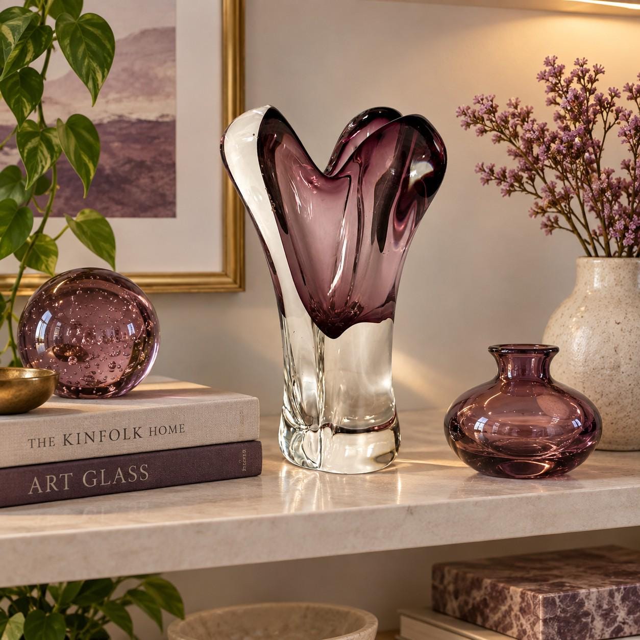 Vintage Purple Vase - Etsy