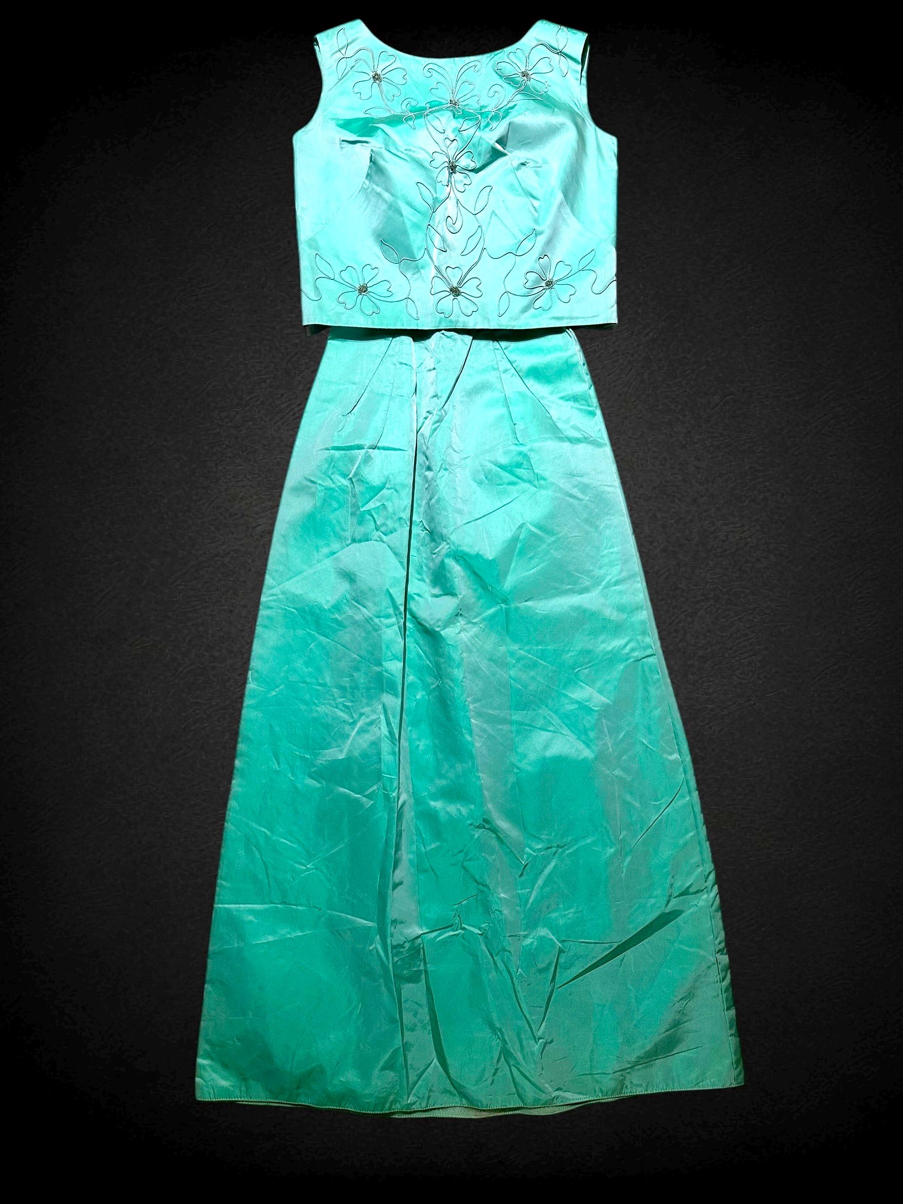 slim fit dress slacks 1950s Mint Green Rhinestone Strapless Dress