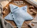 Crochet Baby Star Bunting Pattern | Newborn Sleep Sack & Cozy Star Shaped Blanket Tutorial | DIY Baby Shower Gift (Digital PDF Download)
