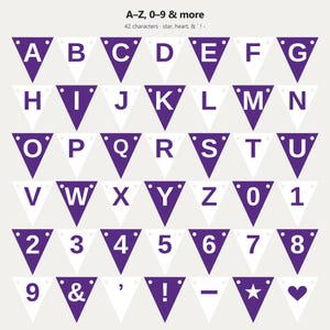Bannière SVG violette et blanche pour l'esprit scolaire, usage commercial | Cricut Silhouette A-Z 0-9 image 4