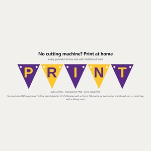 Schulbanner in Lila und Gold (SVG), kommerzielle Nutzung | Cricut Silhouette A-Z 0-9 Bild 6