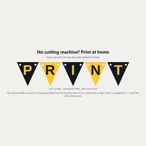 Black & Gold School Spirit Banner SVG, Commercial Use | Cricut Silhouette A-Z 0-9 image 6