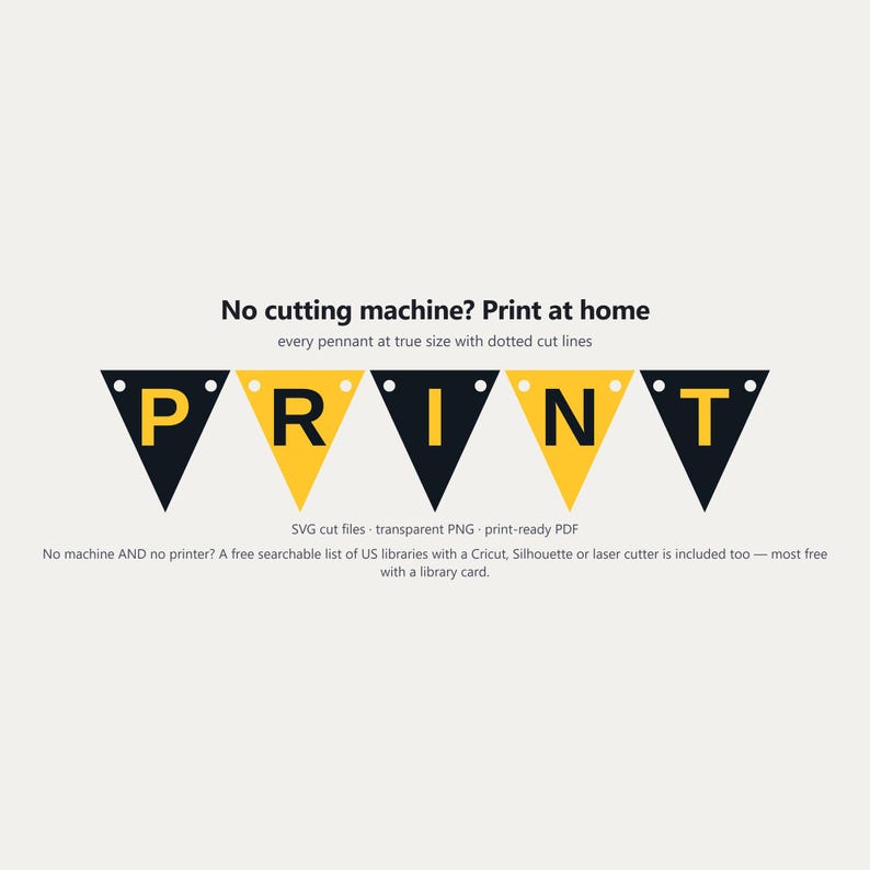 Black & Gold School Spirit Banner SVG, Commercial Use | Cricut Silhouette A-Z 0-9 image 6