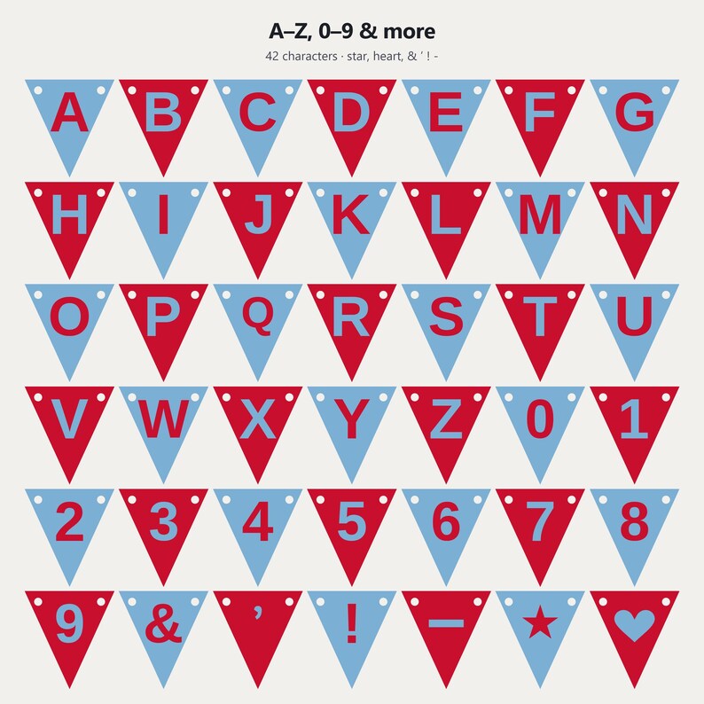 Banner escolar Columbia Blue & Red em SVG, uso comercial | Cricut Silhouette A-Z 0-9 imagem 4