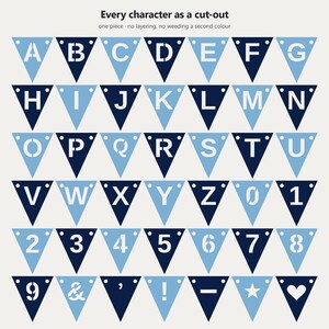 Carolina Blue & Navy School Spirit Banner SVG, Commercial Use | Cricut Silhouette A-Z 0-9 image 5