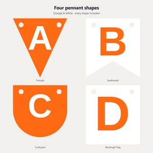 Orange & White School Spirit Banner SVG, Commercial Use | Cricut Silhouette A-Z 0-9 image 2