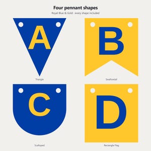 Schulbanner in Königsblau und Gold (SVG), kommerzielle Nutzung | Cricut Silhouette A-Z 0-9 Bild 2