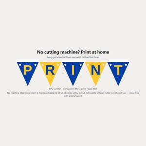 Schulbanner in Königsblau und Gold (SVG), kommerzielle Nutzung | Cricut Silhouette A-Z 0-9 Bild 6