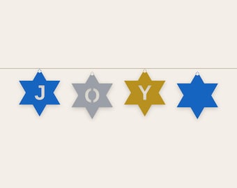 Hanukkah Ornament SVG Bundle | Star of David Monogram Letters A to Z, Paper Cut Files for Cricut Silhouette