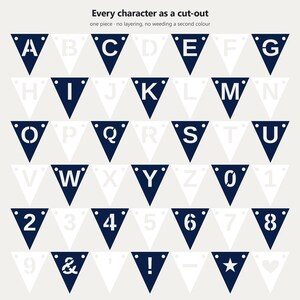 Schulbanner in Marineblau und Weiß (SVG), kommerzielle Nutzung | Cricut Silhouette A-Z 0-9 Bild 5