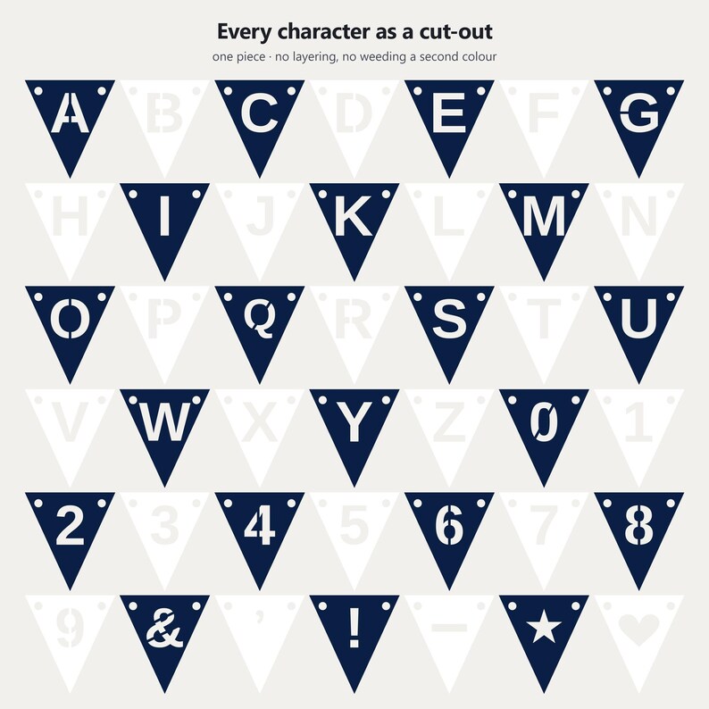 Schulbanner in Marineblau und Weiß (SVG), kommerzielle Nutzung | Cricut Silhouette A-Z 0-9 Bild 5