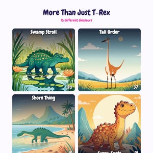 Dinosaur 100 Days of School Cards | Cricut Silhouette PNG PDF | Printable Digital Download image 4