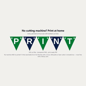 Banner verde y azul marino con el espíritu escolar en formato SVG, uso comercial / Cricut Silhouette A-Z 0-9 imagen 6