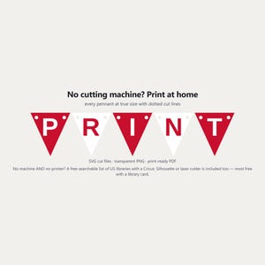 Red & White School Spirit Banner SVG, Commercial Use | Cricut Silhouette A-Z 0-9 image 6