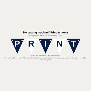 Schulbanner in Marineblau und Weiß (SVG), kommerzielle Nutzung | Cricut Silhouette A-Z 0-9 Bild 6
