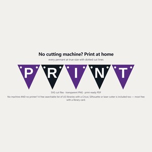 Schulbanner in Lila und Schwarz (SVG), kommerzielle Nutzung | Cricut Silhouette A-Z 0-9 Bild 6