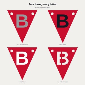 Scarlet & Gray School Spirit Banner SVG, Commercial Use | Cricut Silhouette A-Z 0-9 image 3