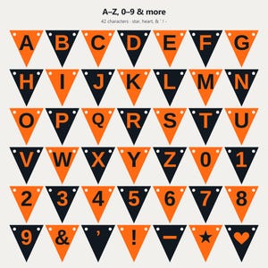 Schulbanner in Orange und Schwarz (SVG), kommerzielle Nutzung | Cricut Silhouette A-Z 0-9 Bild 4