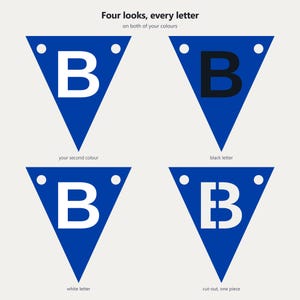 Royal Blue & White School Spirit Banner SVG, Commercial Use | Cricut Silhouette A-Z 0-9 image 3