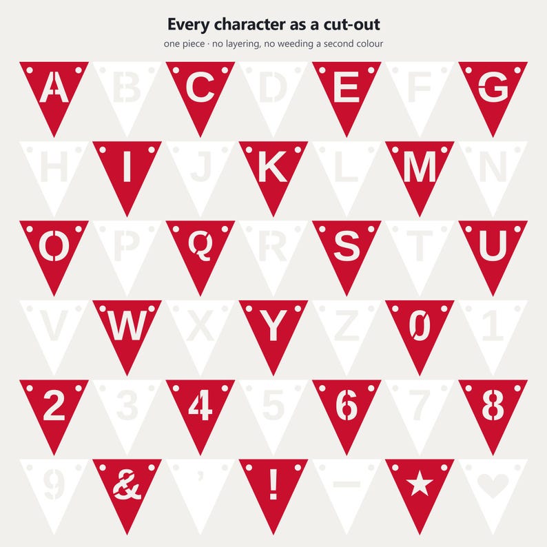 Red & White School Spirit Banner SVG, Commercial Use | Cricut Silhouette A-Z 0-9 image 5