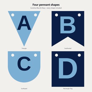 Carolina Blue & Navy School Spirit Banner SVG, Commercial Use | Cricut Silhouette A-Z 0-9 image 2