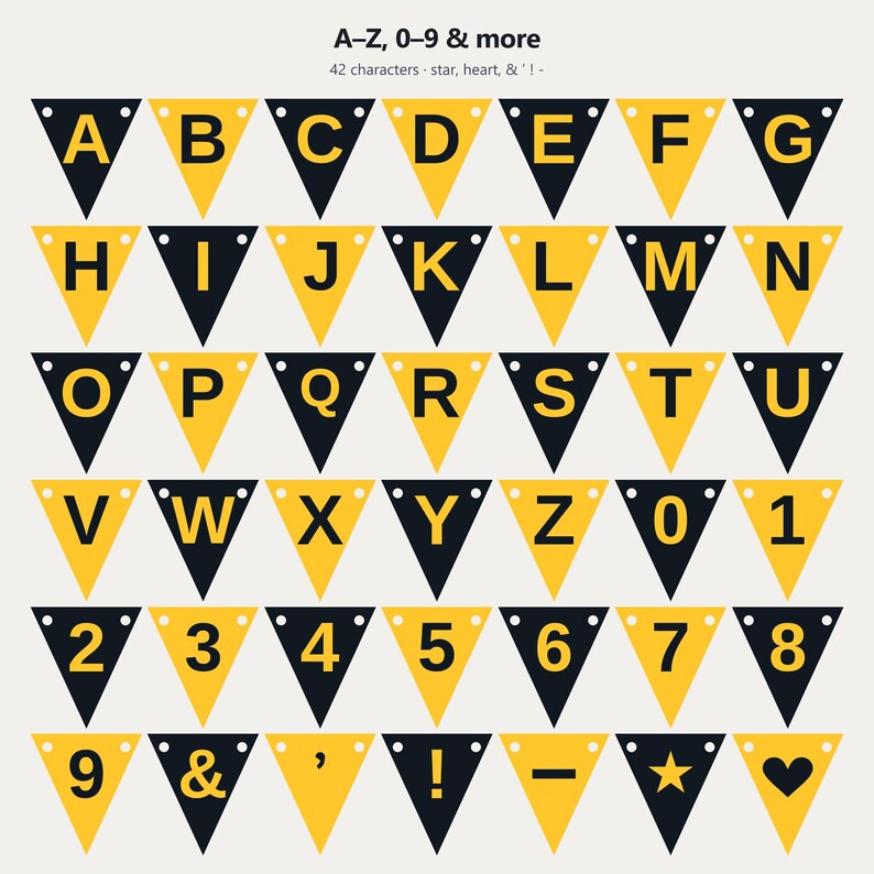 Black & Gold School Spirit Banner SVG, Commercial Use | Cricut Silhouette A-Z 0-9 image 4