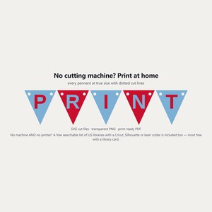 Banner escolar Columbia Blue & Red em SVG, uso comercial | Cricut Silhouette A-Z 0-9 imagem 6
