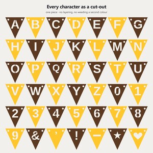 Brown & Gold School Spirit Banner SVG, Commercial Use | Cricut Silhouette A-Z 0-9 image 5