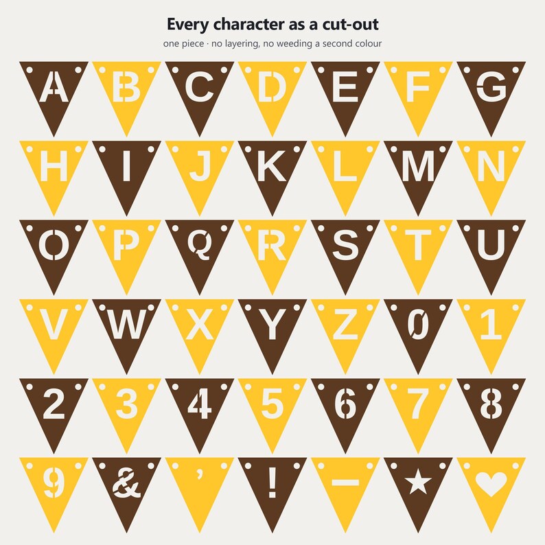 Brown & Gold School Spirit Banner SVG, Commercial Use | Cricut Silhouette A-Z 0-9 image 5