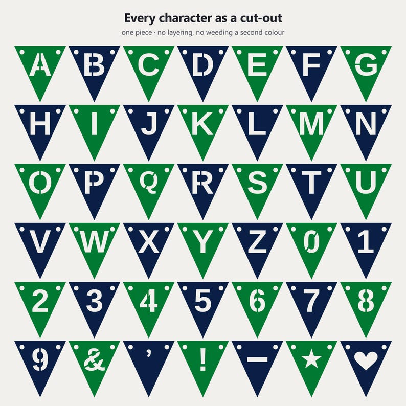 Banner verde y azul marino con el espíritu escolar en formato SVG, uso comercial / Cricut Silhouette A-Z 0-9 imagen 5