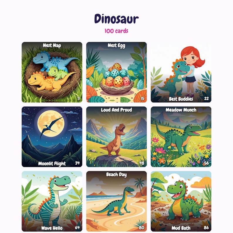 Dinosaur 100 Days of School Cards | Cricut Silhouette PNG PDF | Printable Digital Download image 5