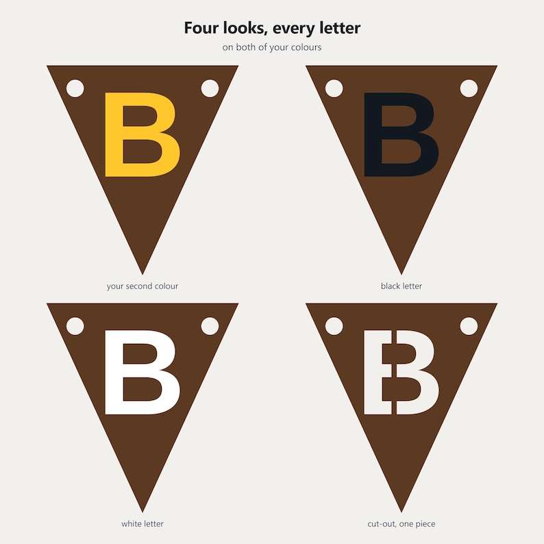 Brown & Gold School Spirit Banner SVG, Commercial Use | Cricut Silhouette A-Z 0-9 image 3