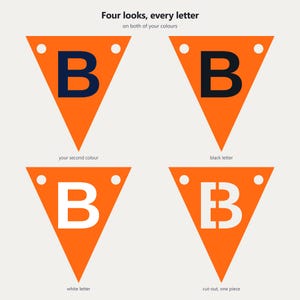 Orange & Navy School Spirit Banner SVG, Commercial Use | Cricut Silhouette A-Z 0-9 image 3