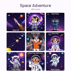 Tarjetas de la aventura espacial: 100 días de clases / Cricut Silhouette PNG PDF / Descarga digital imprimible imagen 7