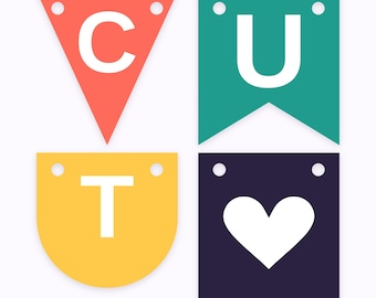 Banner personalizado con los colores de la escuela en formato SVG / Hecho a medida / Cricut Silhouette