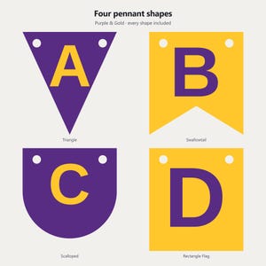 Schulbanner in Lila und Gold (SVG), kommerzielle Nutzung | Cricut Silhouette A-Z 0-9 Bild 2