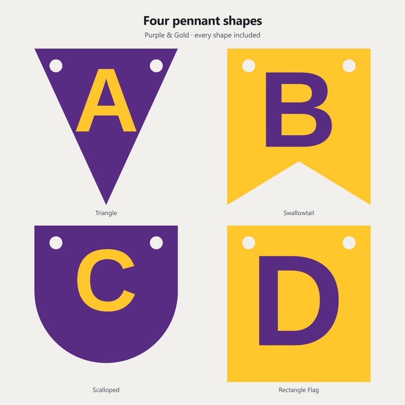 Schulbanner in Lila und Gold (SVG), kommerzielle Nutzung | Cricut Silhouette A-Z 0-9 Bild 2