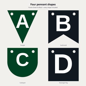 Bannière SVG vert forêt et noir pour l'esprit scolaire, usage commercial | Cricut Silhouette A-Z 0-9 image 2