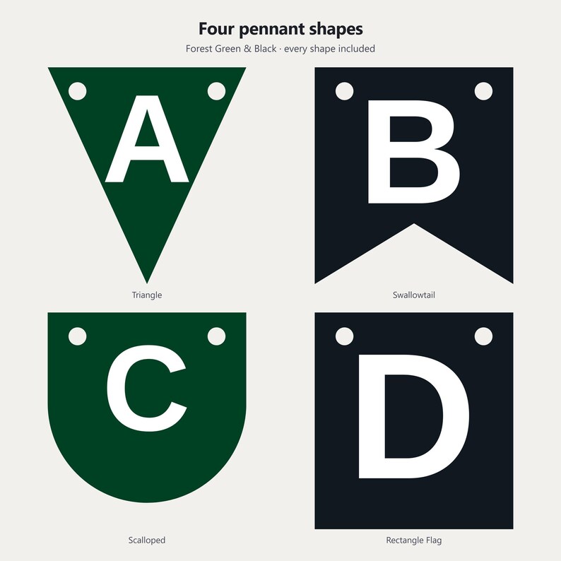 Bannière SVG vert forêt et noir pour l'esprit scolaire, usage commercial | Cricut Silhouette A-Z 0-9 image 2