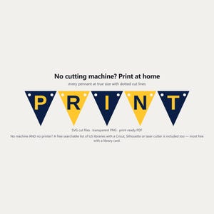 Navy & Gold School Spirit Banner SVG, Commercial Use | Cricut Silhouette A-Z 0-9 image 6