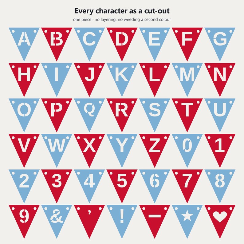 Banner escolar Columbia Blue & Red em SVG, uso comercial | Cricut Silhouette A-Z 0-9 imagem 5