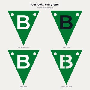 Green & White School Spirit Banner SVG, Commercial Use | Cricut Silhouette A-Z 0-9 image 3