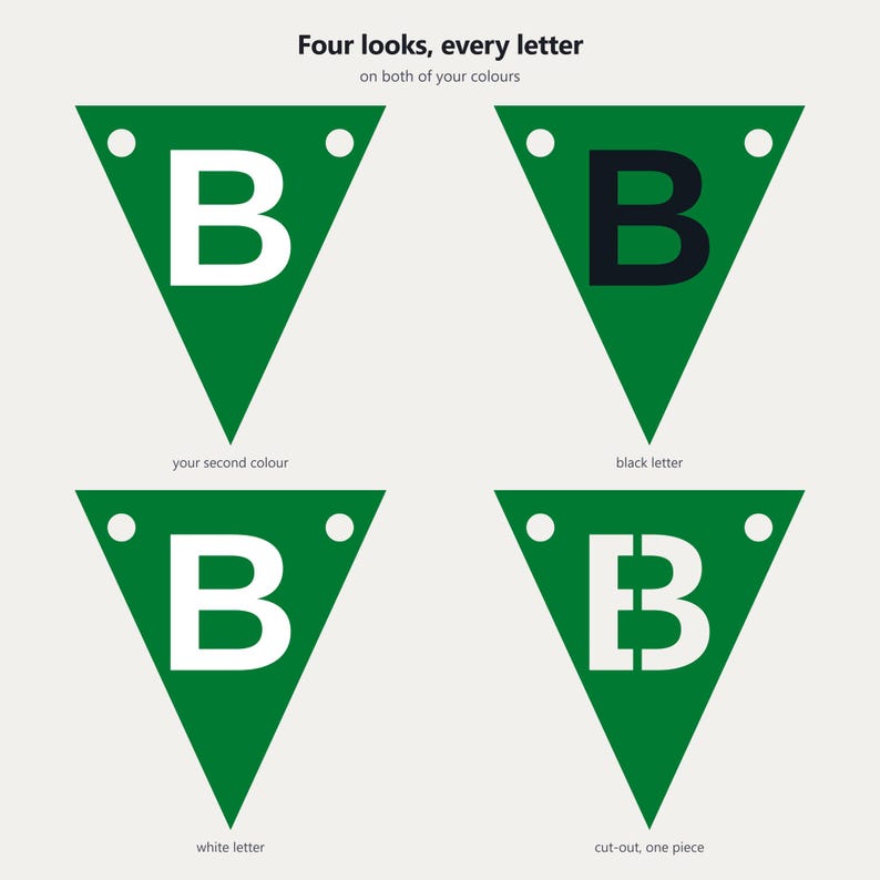 Green & White School Spirit Banner SVG, Commercial Use | Cricut Silhouette A-Z 0-9 image 3