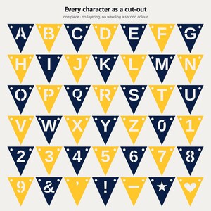 Navy & Gold School Spirit Banner SVG, Commercial Use | Cricut Silhouette A-Z 0-9 image 5