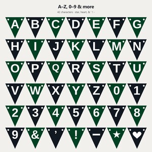 Bannière SVG vert forêt et noir pour l'esprit scolaire, usage commercial | Cricut Silhouette A-Z 0-9 image 4