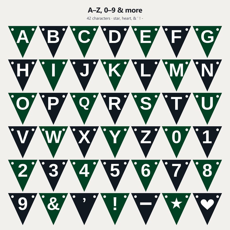 Bannière SVG vert forêt et noir pour l'esprit scolaire, usage commercial | Cricut Silhouette A-Z 0-9 image 4