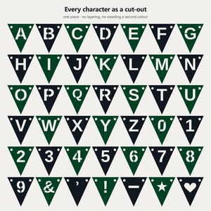Bannière SVG vert forêt et noir pour l'esprit scolaire, usage commercial | Cricut Silhouette A-Z 0-9 image 5